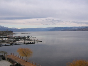 Kelowna, looking south down Lake Okanagan, British Columbia