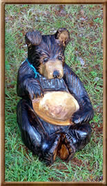 Red Cedar Bear with Bowl