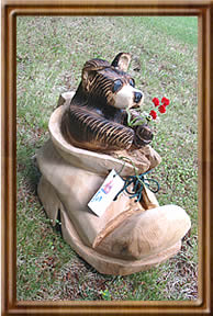 Red Cedar Bear in a Boot