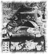 Tanques alemanes dispuestos a la accin, cerca de Viazma, el 21 de octubre de 1941.