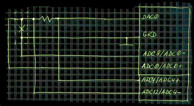 Test circuit without current source and preamplifier