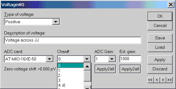 Virtual voltage setup