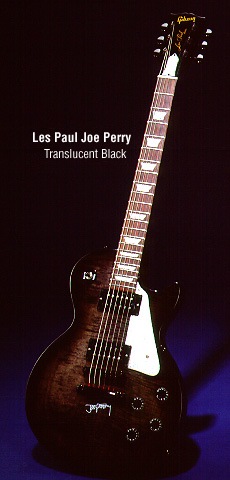 Joe Perry Les Paul - Verso da Les Paul feita sob Medida para Joe Perry , Guitarrista solo do Aerosmith.