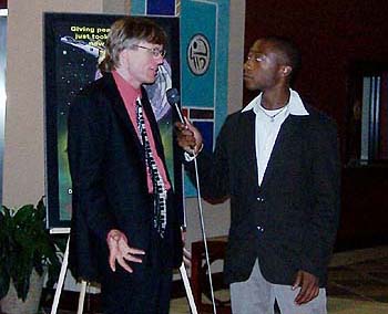 Lee White of Newnan Utilities interviews Ellsworth Hall