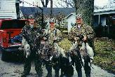Taylor, Me, Rocky, Matt after a good hunt, near the end of the season