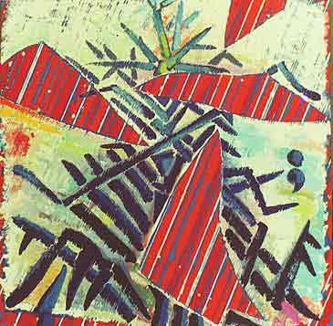 . , . 
	  Fir. Oil on canvas. 76x76. 2001.