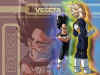 Another good wallpaper of Vegeta, with two full body pictures of him.