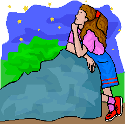 girl looking at the stars