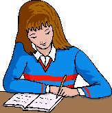 left-handed girl writing