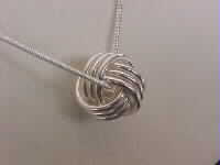 Mobius Pendant Necklace with Matching Earrings