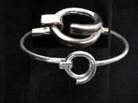 Closeup of ''The Spiral'' Bangle Bracelet