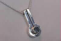 Blue Zirconia Drop Pendant