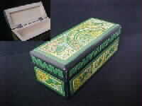 Closeup of Green Jewerly Box