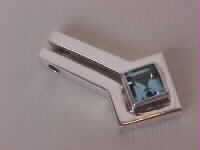 Blue Square Drop Pendant