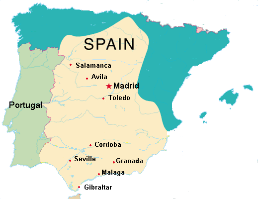 Spain Navigation Map