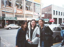 joyce's bday.. me, joyce, vicki after dim sum in oakland chinatown