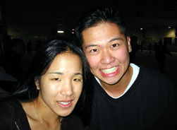 ice skating with ROCK over thanksgiving... me and jason, we look pretty psycho in this picture