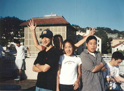 fu, me, dennis on top of the berkeleyan