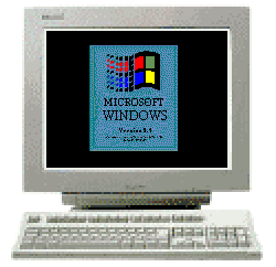 Computer boot to DOS v6.22, then a boot to Windows 3.1