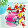 New-Age Santa and his California-Cabriolet