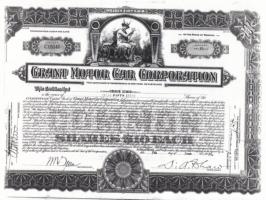 1922 Grant Motor Car Corp. stock cert.
Click to view larger image