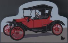 1914 Grant Roadster ornament by ''Cats Meow'' dated 2004