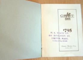 1914 GRANT SIX brochure inside