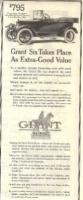 1915 GRANT Six ad