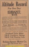 1916 GRANT SIX Altitude Record ad from January 9 1916 LA Examiner