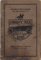 1916 GRANT SIX model ''V'' instruction book cover from Findlay,Ohio