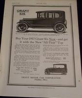 1917 GRANT SIX Touring Car with all-year top ad