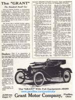 1914 GRANT roadster ad