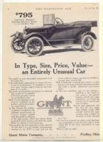 1915 GRANT SIX Touring Car ad