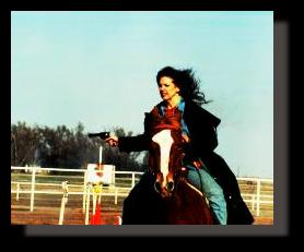 Great Bend Saddle Club member Chris Classen trying out a 45.