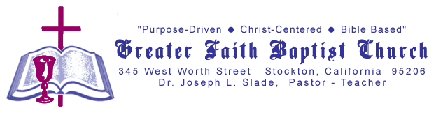 Greater Faith Baptist Church header
