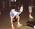 Going for a strike. Summer 2001.