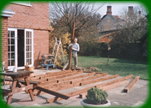 Barry building the Pergola