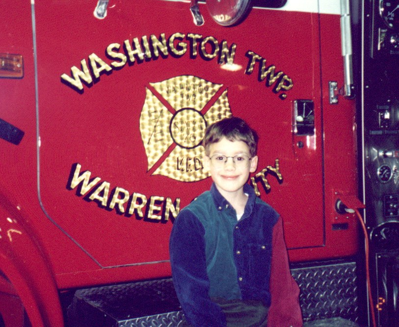 Alan on fire truck