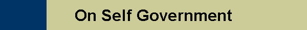 On Self Government