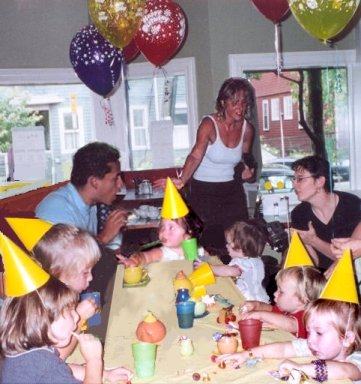 Alberto, Ellen, Becket (a friend), and the Party Kids