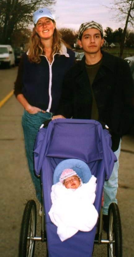 Mommy, Daddy, and Cielo (in her Stroller)