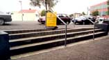 The dangerous front steps,
showing the full expanse.

Click this photo to see a larger photo.