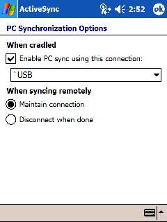 Maintain connection option