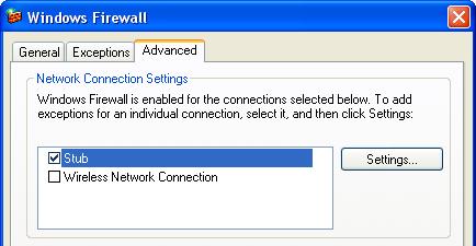 Firewall setting