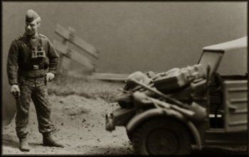 WW II Dioramas Photographed in Black and White