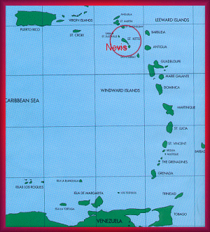 map of Nevis