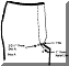 clip center front seam to stitching line