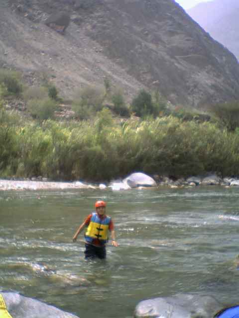 Refresc�ndonos en el r�o
