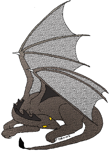 Static Grey Nalektok is bonded to Kase.  This smallish female with sharp wings listens for her rider, and can help him translate what's going on, keeping him calm. She will be around 24 feet long.  