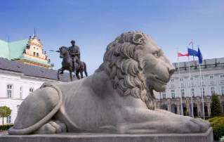 warsaw poland lion